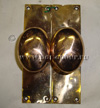 Antique Victorian brass oval door handle